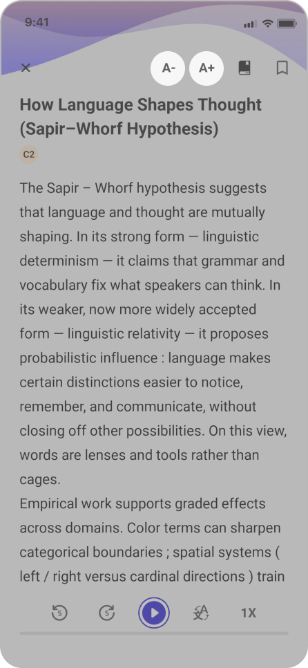 📖 個人化閱讀介面:進入文章後,若覺得字體太小或太大,可隨時點選右上角的 A+ (加大字體) 或 A- (縮小字體) 進行調整,打造最舒適的閱讀體驗。